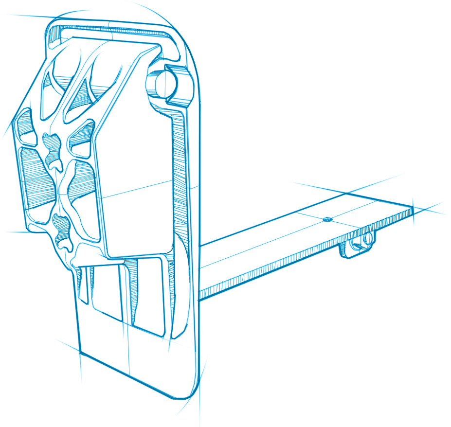 Berco - Blue Pen Marker Concept Product Sketch ID Industrial Design Engineering Hinge