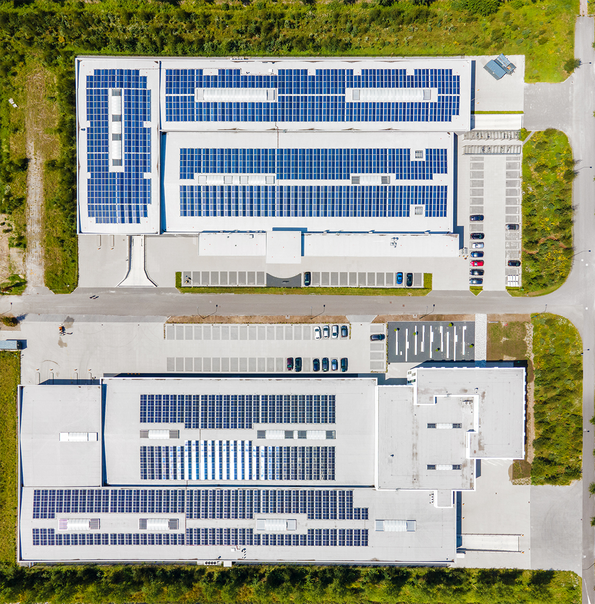 Berco - Factory Solar Panels Top View Environment Eco Friendly Durability