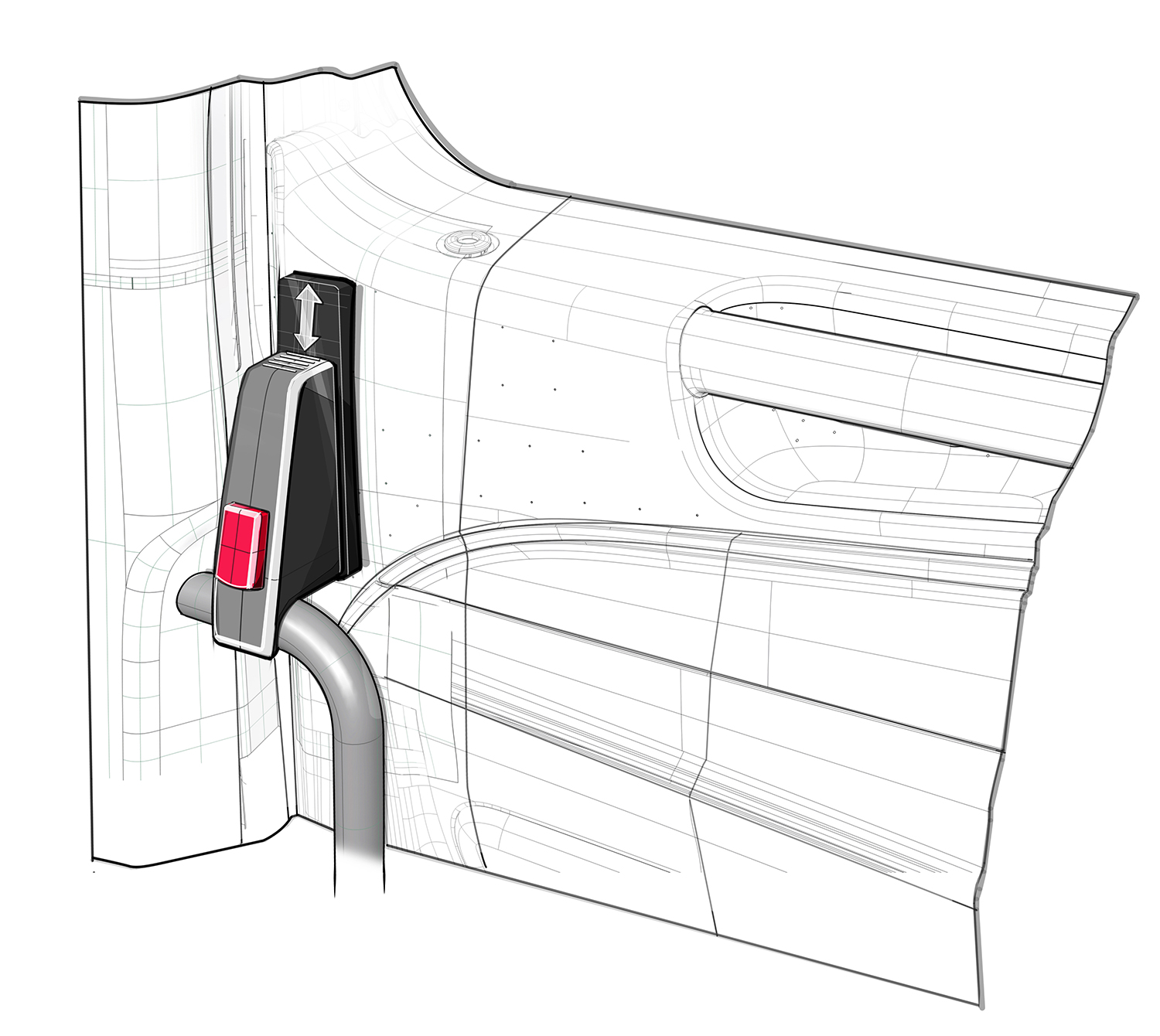 Berco - Nightlock Product Development Concept ID Industrial Design Sketch